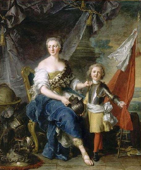 Jjean-Marc nattier Portrait of Jeanne Louise de Lorraine, Mademoiselle de Lambesc (1711-1772) and her brother Louis de Lorraine, Count then Prince of Brionne oil painting picture